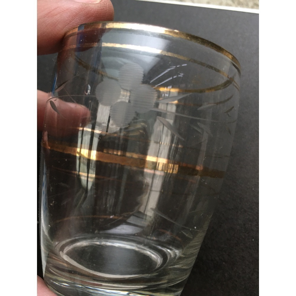 懷舊 復古 古董雕花白蘭地杯 / 古董雕花燙金杯-細節圖5