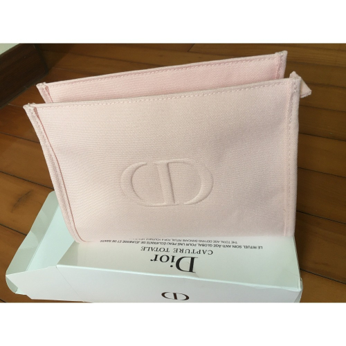 全新 Dior 迪奧 化妝包 過夜包 小包包 粉紅色