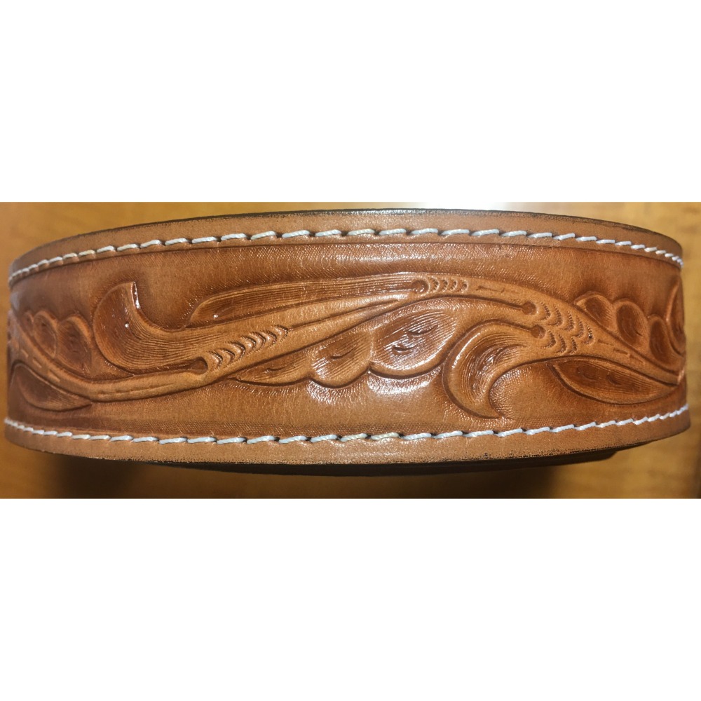 手工皮雕皮帶 美國製 Made in USA-細節圖4