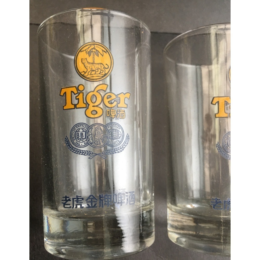 懷舊 復古 絕版 Tiger Beer 啤酒杯 (四個合售)-細節圖2