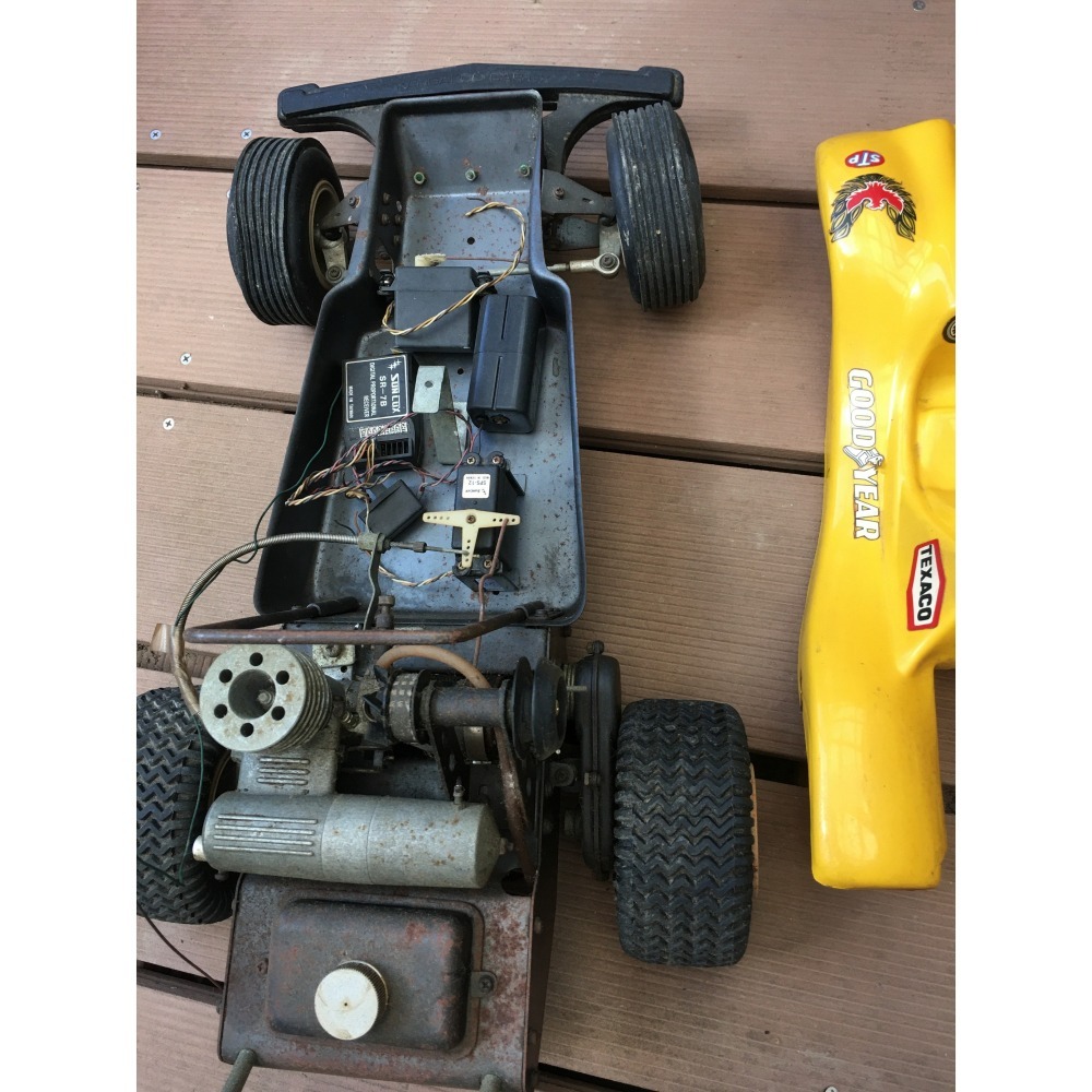 45年 古董 燃油引擎 遙控模型車 (尺寸過大無法寄店到店，限面交或寄郵局)-細節圖6