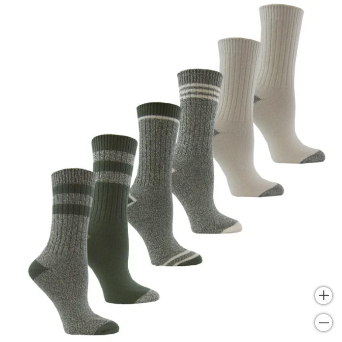 🍁J.A.²加平方🇨🇦代購🍁Roots女款 保暖襪 6 雙組｜秋冬中長襪｜柔軟舒適襪❗️預購❗️-規格圖1