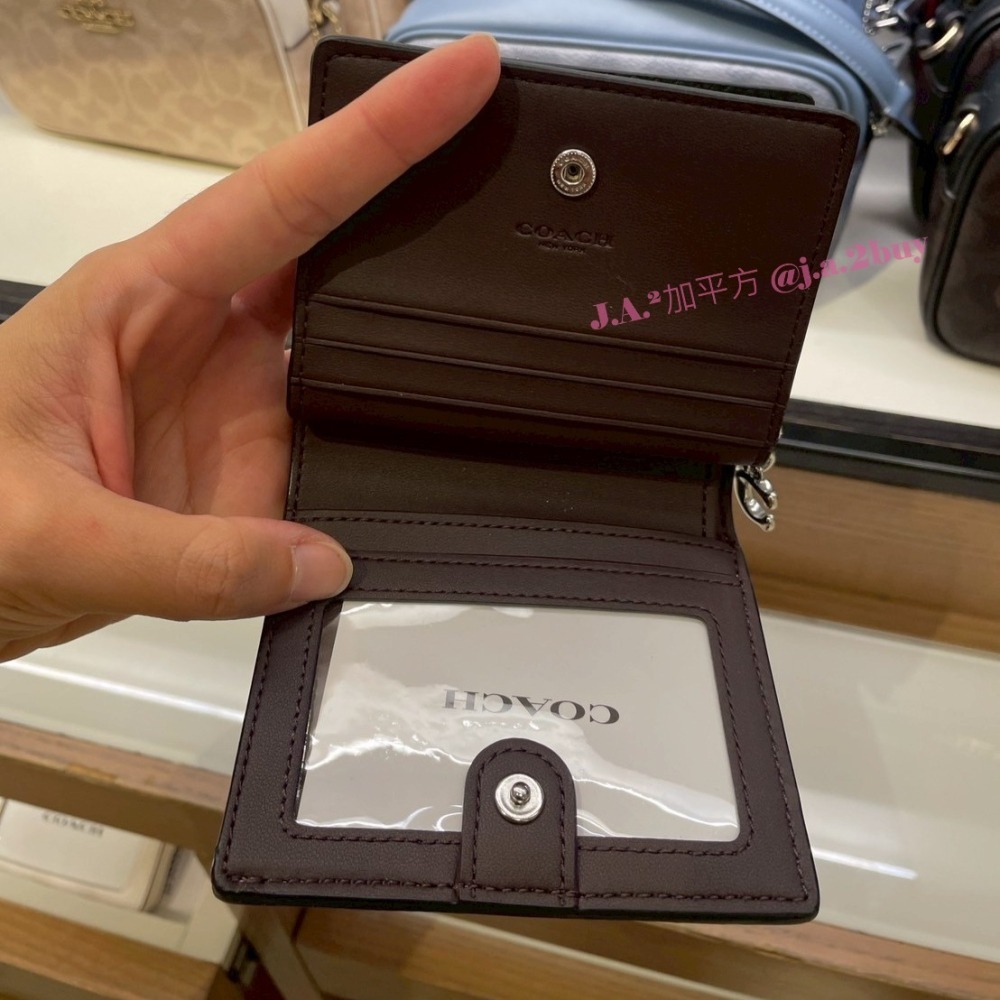 🍁J.A.²加平方🇨🇦代購🍁 Coach 兩折 短夾 女生 錢包 中夾 snap wallet❗️預購❗️-細節圖5