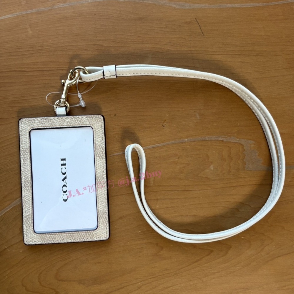 🍁J.A.²加平方🇨🇦代購🍁Coach PVC防刮皮革 證件套 識別證 掛帶可拆 卡夾❗️現貨❗️-細節圖3