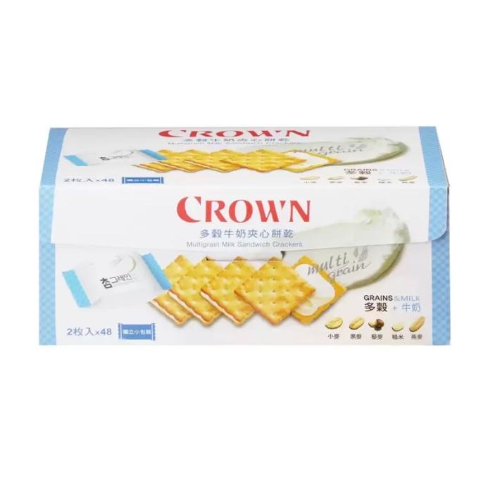 好市多商品分購-特價-Crown 多穀牛奶夾心餅乾 16公克 X 1入-細節圖2