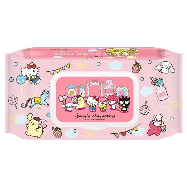 日宣小舖-正版授權三麗鷗KT80抽加蓋濕紙巾-細節圖5