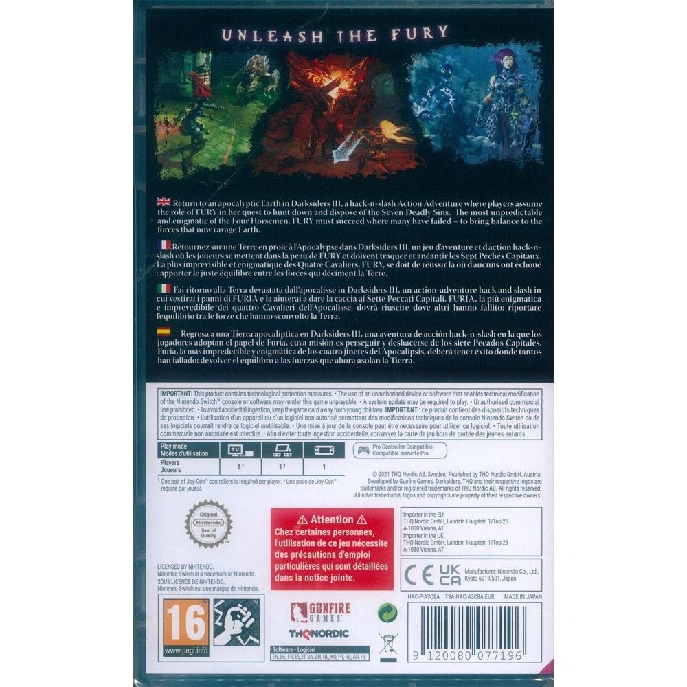 NS Switch 末世騎士 3 中英日文歐版 Darksiders 3 末世騎士 III 暗黑血統 3 (一起玩)-細節圖3