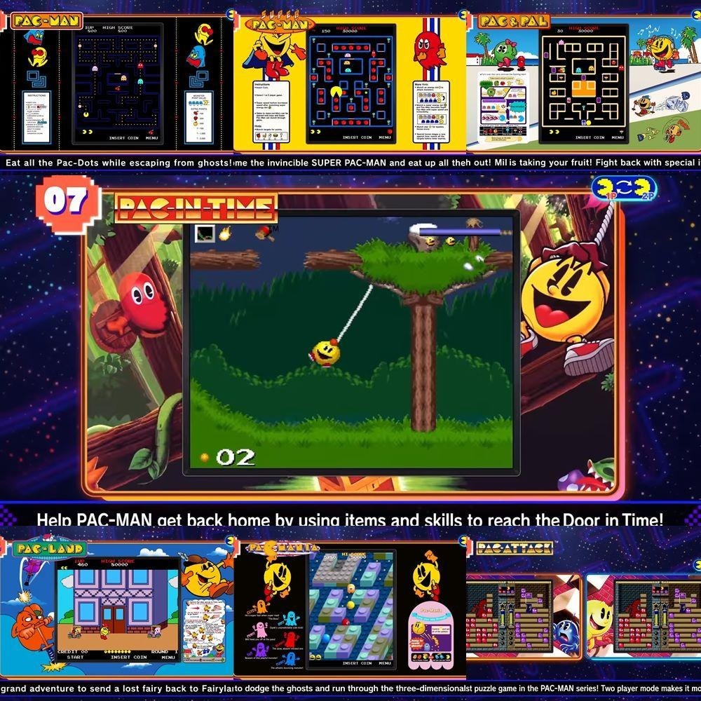 NS SWITCH 吃豆人 博物館 + 小精靈 中英日文美版 PAC-MAN MUSEUM + 【一起玩】-細節圖4