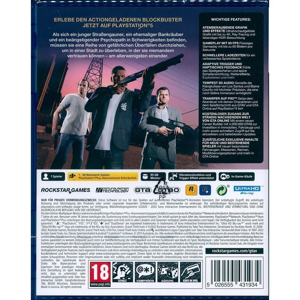 【一起玩】PS5 GTA5 俠盜獵車手5 中文版 grand theft auto V FIVE-細節圖5