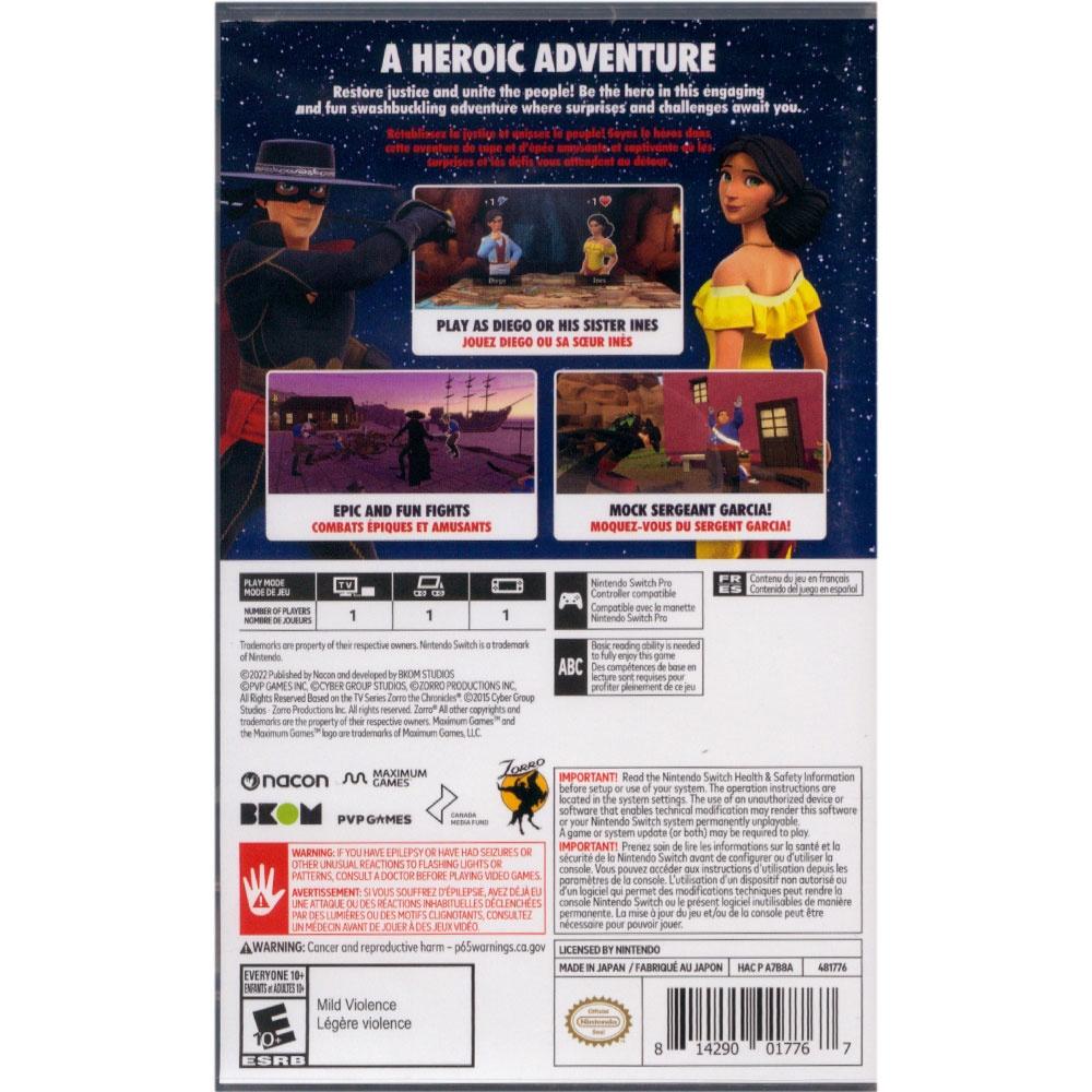 NS SWITCH 蒙面俠蘇洛 中英文美版 Zorro The Chronicles (一起玩)-細節圖3