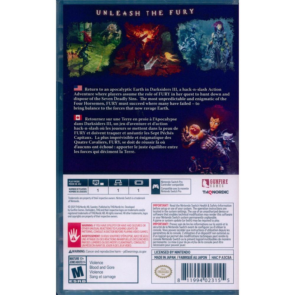 NS Switch 末世騎士 3 中英日文美版 Darksiders 3 末世騎士 III 暗黑血統 3 (一起玩)-細節圖3