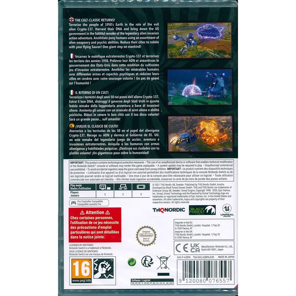 【一起玩】NS Switch 毀滅全人類 中文版 Destroy All Humans-細節圖5