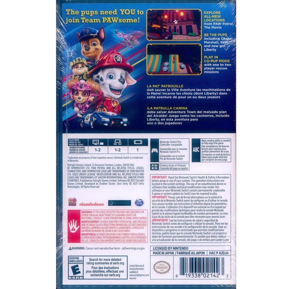 (一起玩)NS SWITCH 汪汪隊立大功：電影版 冒險城的呼喚 英日文美版 PAW Patrol The Movie-細節圖3