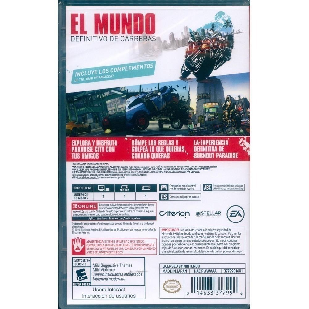 【一起玩】NS Switch 橫衝直撞：狂飆樂園 英文版 BurnOut Paradise Remastered-細節圖5