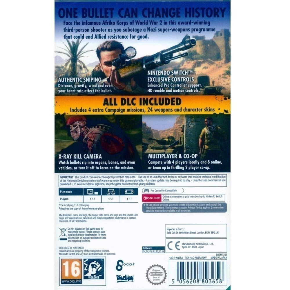 【一起玩】NS Switch 狙擊之神 3 終極版 英文歐版 Sniper Elite III 狙擊精英3-細節圖3