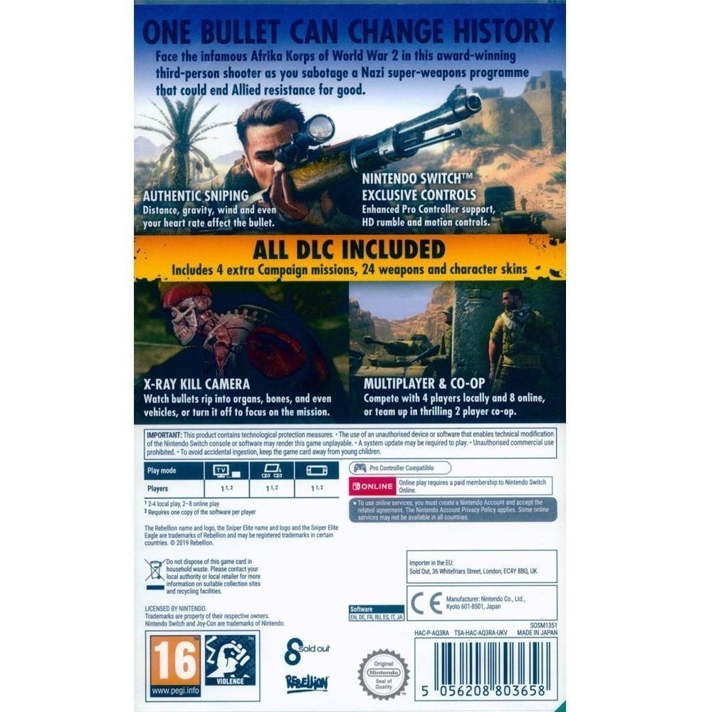 NS Switch 狙擊之神 3 終極版 英文歐版 Sniper Elite III 狙擊精英3【一起玩】(現貨全新)-細節圖3