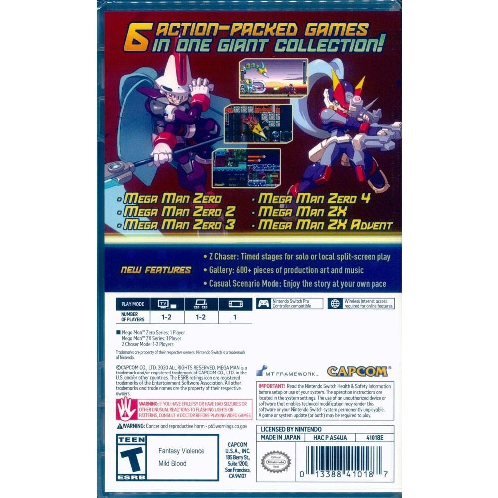 NS SWITCH 洛克人 ZERO / ZX 傳奇合輯 中英日文美版 Mega man【一起玩】(現貨全新)-細節圖3