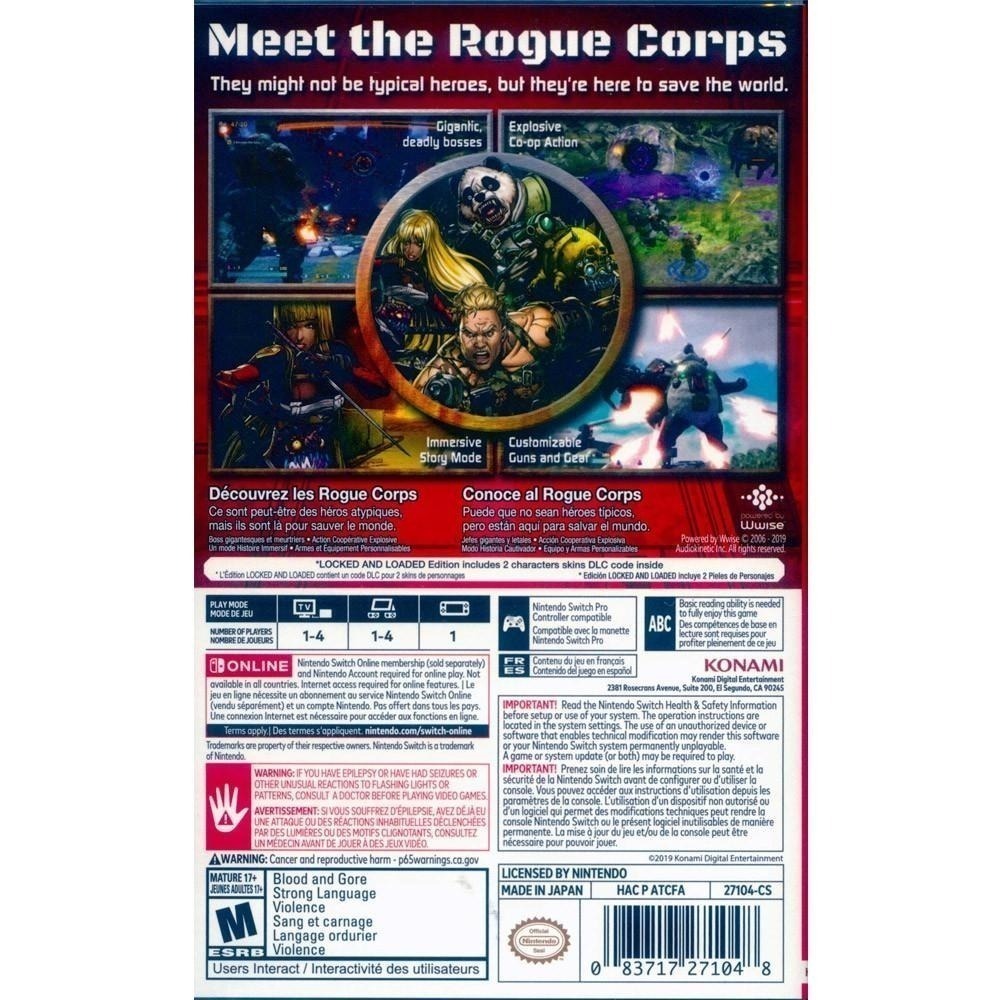 NS SWITCH 魂斗羅 RC 聯盟 鎖定裝填限量版 中英文版 CONTRA ROGUE CORPS【一起玩】-細節圖3