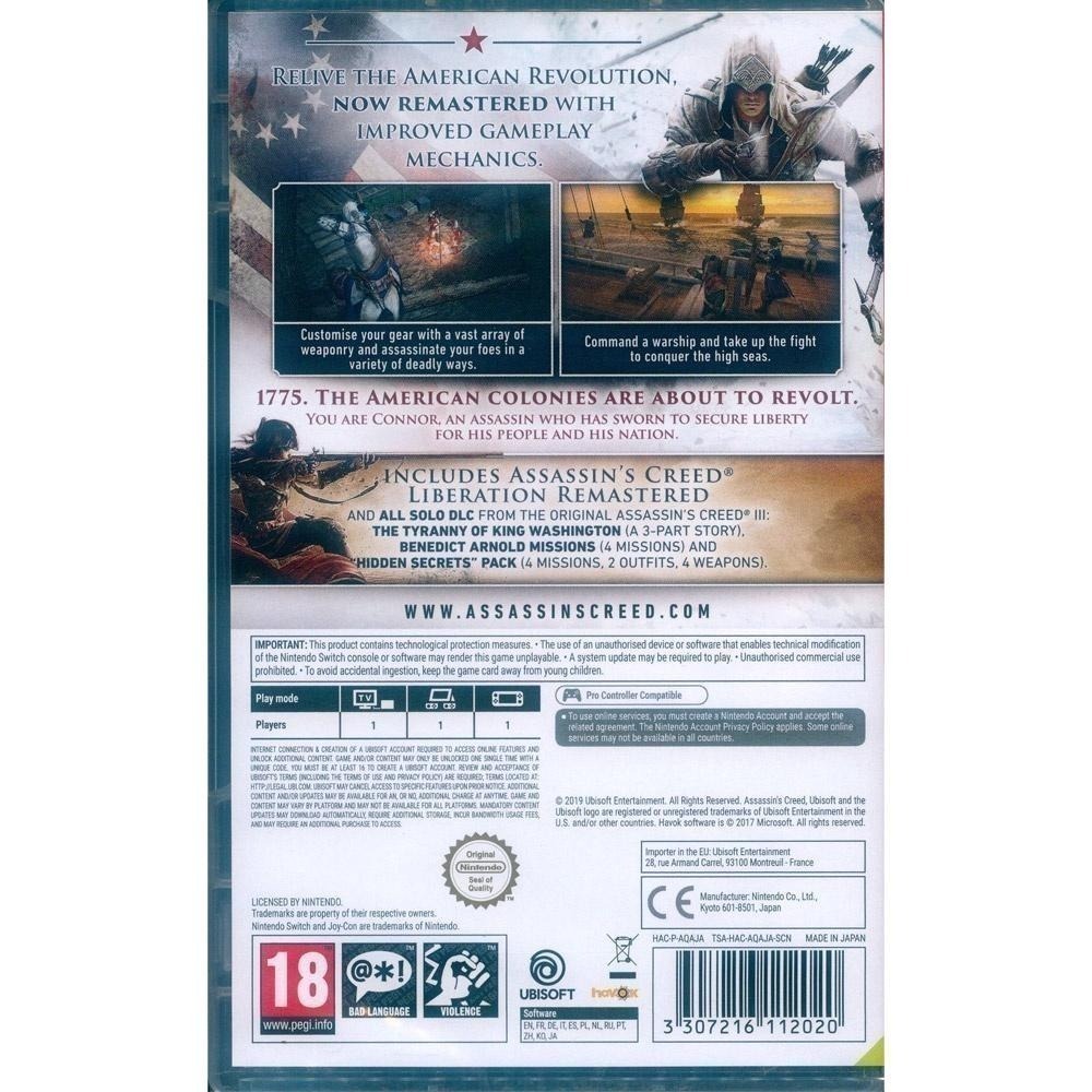 【一起玩】NS Switch 刺客教條 3 重製版 中文版 Assassin＇s Creed III(現貨全新)-細節圖5