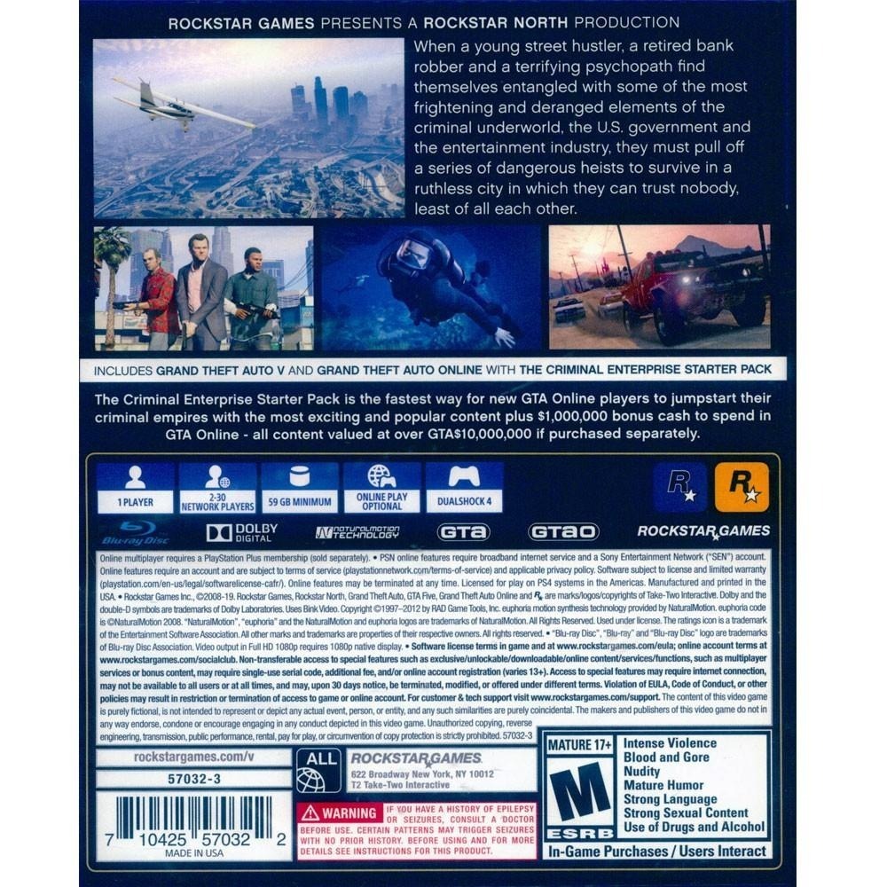 PS4 GTA5 俠盜獵車手5 豪華版 中文版 grand theft auto V【一起玩】(現貨全新)-細節圖4