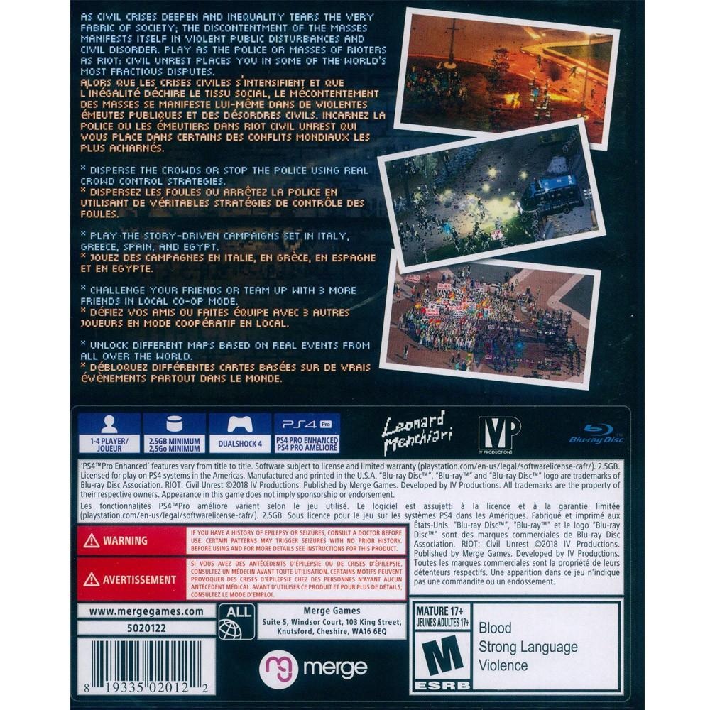 PS4 騷動 內亂 中英日文美版 Riot Civil Unrest【一起玩】(現貨全新)-細節圖3