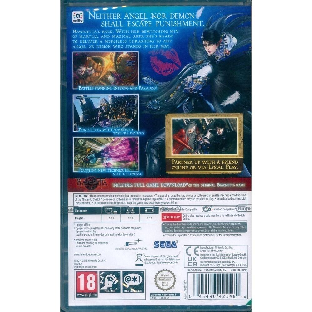 【一起玩】NS SWITCH 魔兵驚天錄 1+2 合輯 中英日文歐版 BAYONETTA 1 + 2 蓓優妮塔 中文-細節圖3