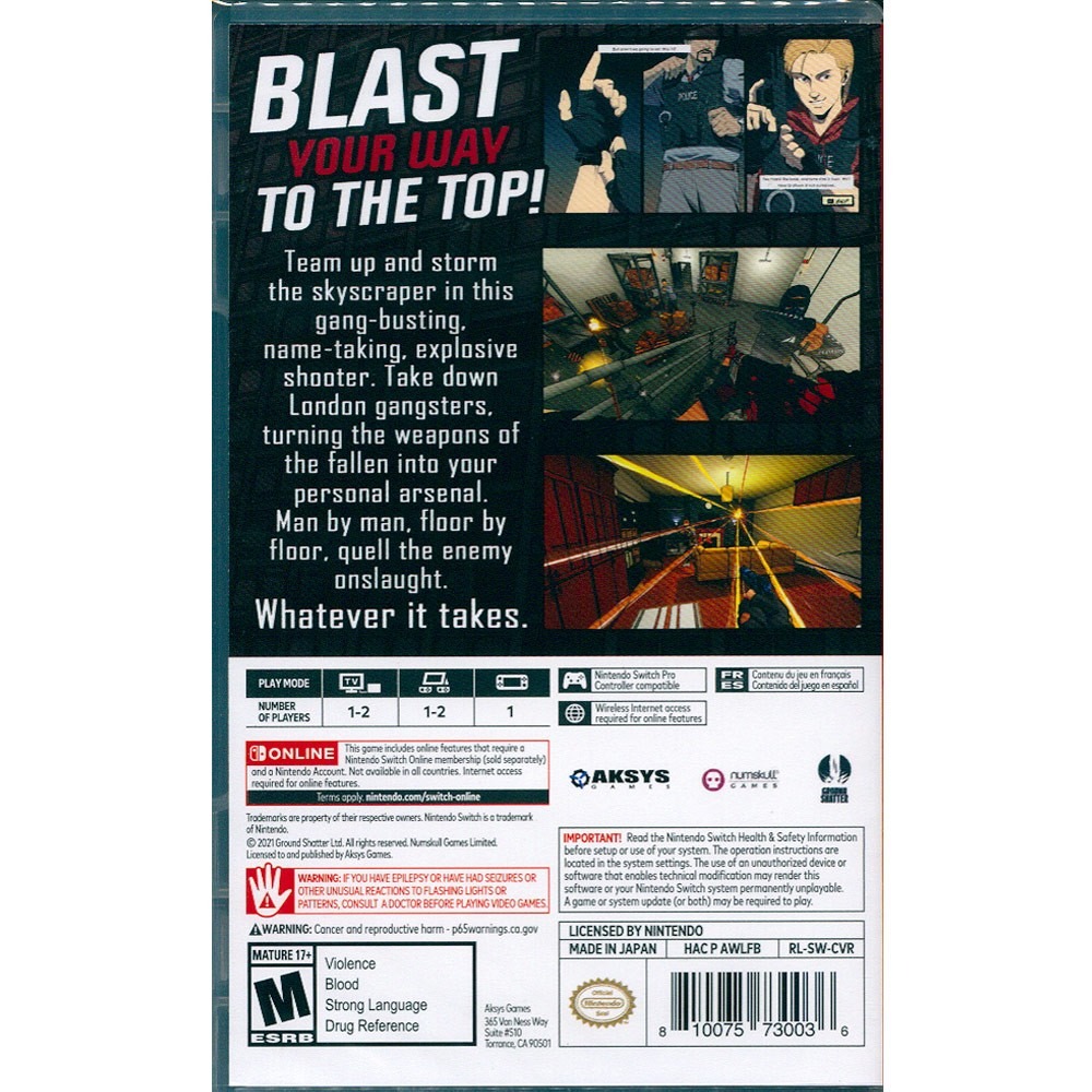 【一起玩】NS Switch 黎各 倫敦 中英日文美版 Rico London 單機雙人射擊遊戲-細節圖2