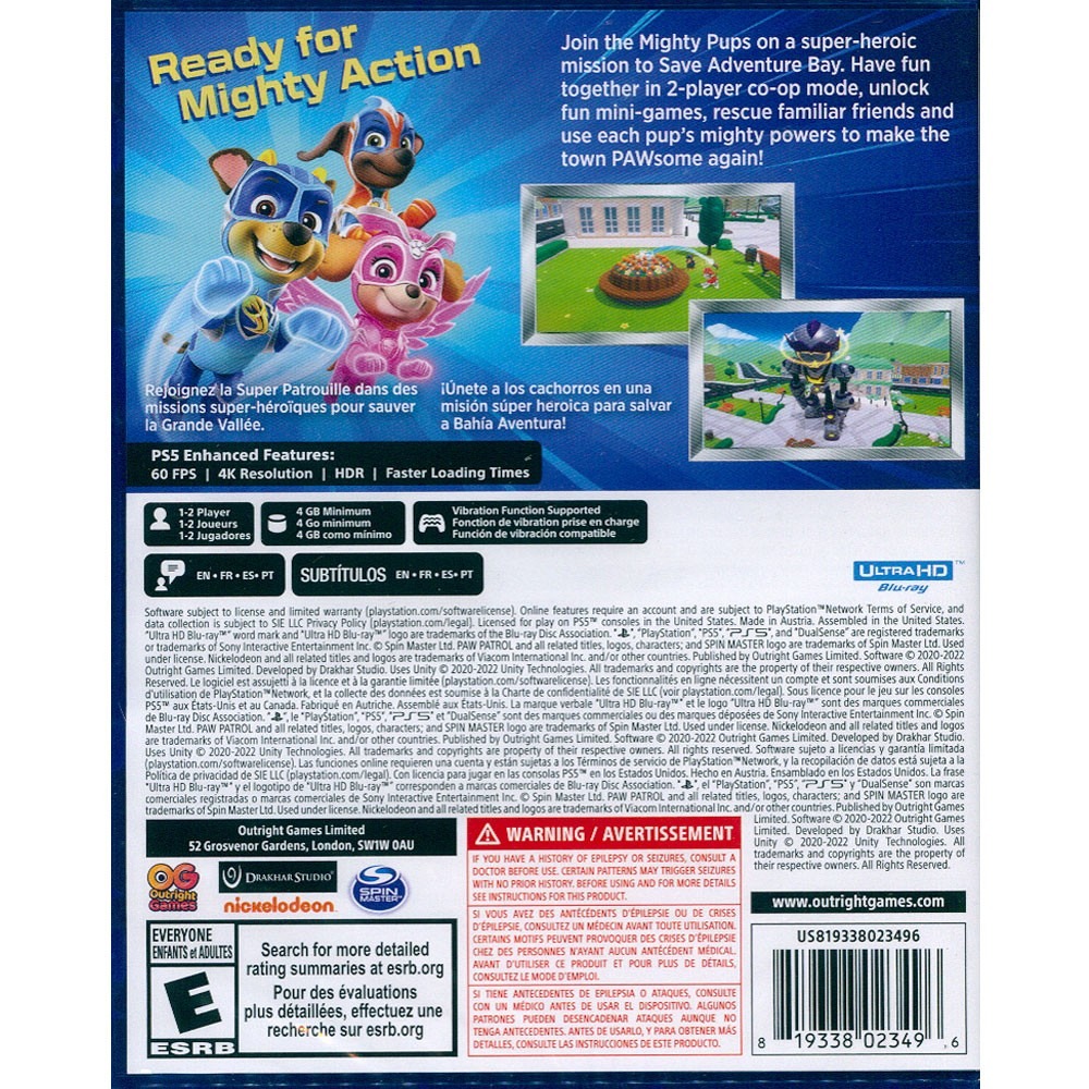 【一起玩】PS5 汪汪隊立大功拯救冒險灣 英文美版 Paw Patrol Mighty Pups Save Advent-細節圖2