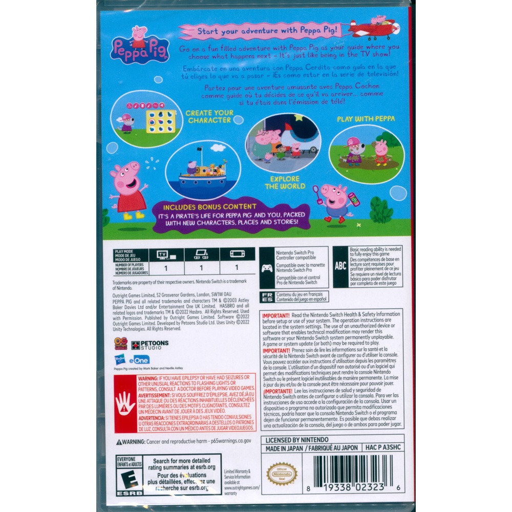 【一起玩】NS SWITCH 我的朋友 佩佩豬 完整版 中文美版 My Friend Peppa Pig 小豬佩奇-細節圖3