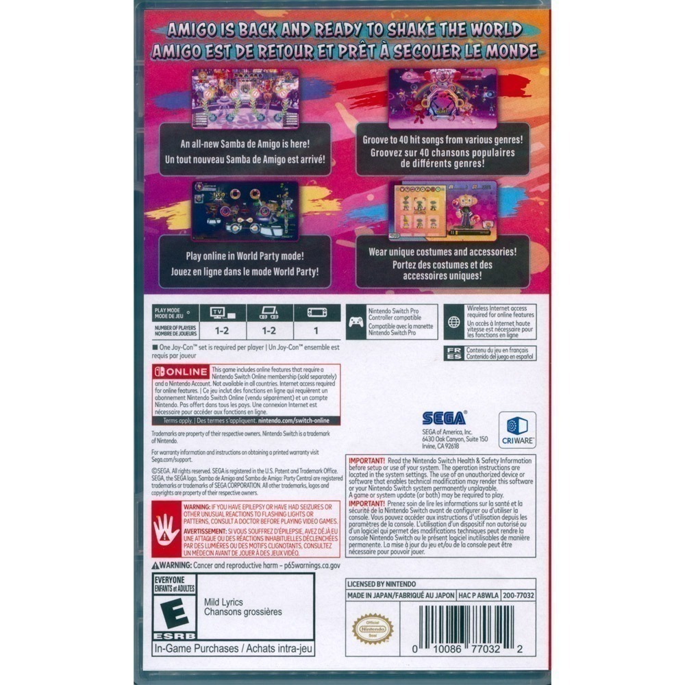 【一起玩】NS SWITCH 歡樂森巴：歡樂搖搖派對 中文版 SAMBA DE AMIGO 音樂遊戲-細節圖8