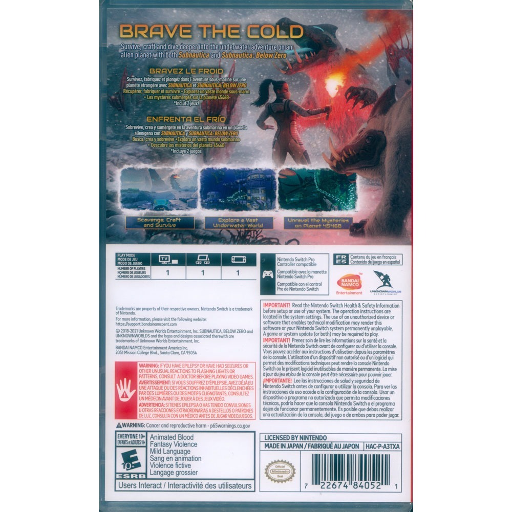 【一起玩】NS SWITCH 深海迷航＋深海迷航：冰點之下 中英日文美版 Subnautica Below Zero-細節圖3