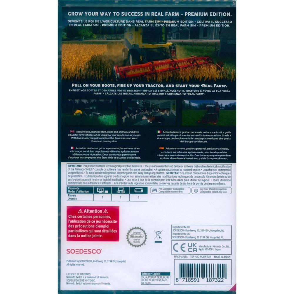 【一起玩】NS SWITCH 真實農場模擬 白金版 中文版 Real Farm Premium Edition天天出貨-細節圖4