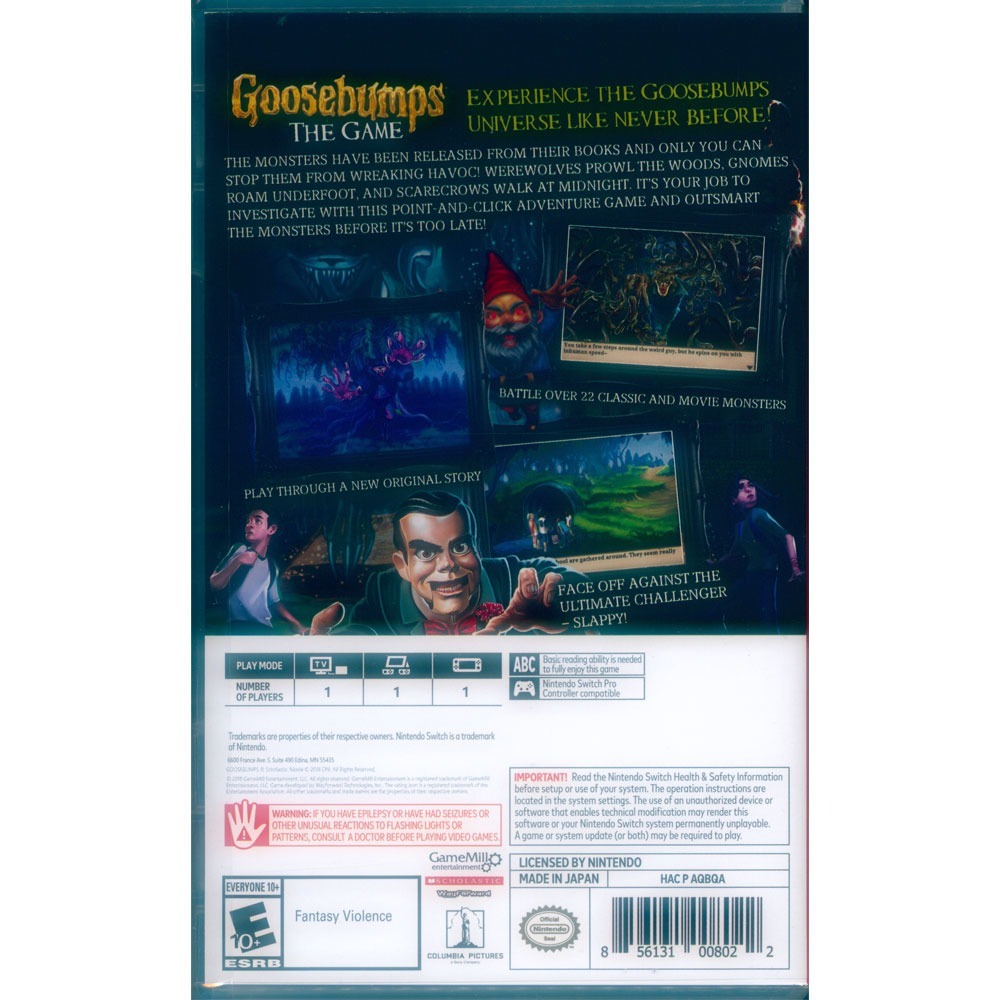 【一起玩】 NS SWITCH 怪物遊戲 英文美版 Goosebumps The Game-細節圖3