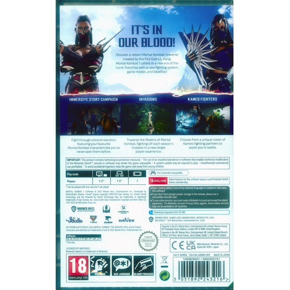 【一起玩】NS SWITCH 真人快打 1 中文歐版 MORTAL KOMBAT 1-細節圖3