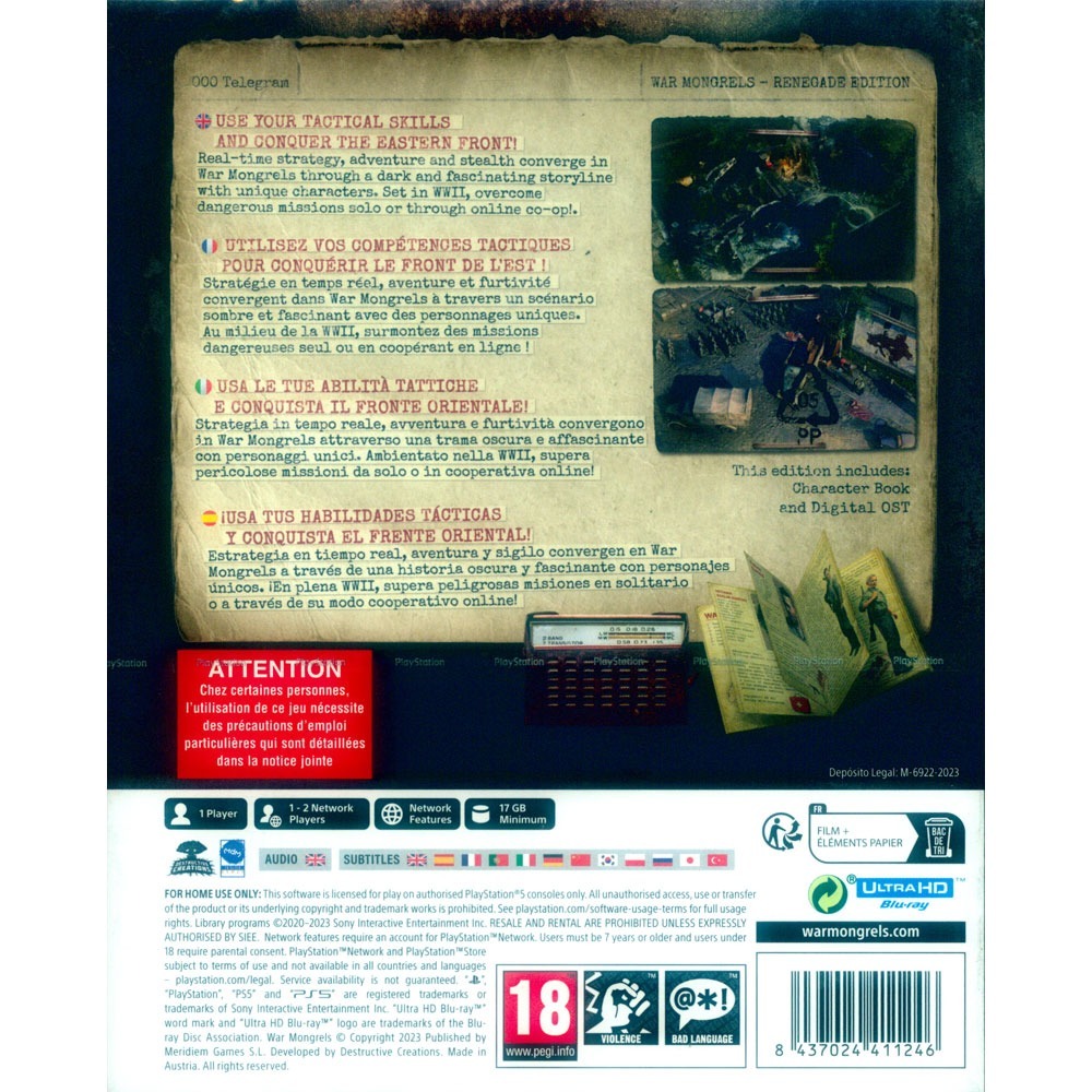 【一起玩】PS5 被遺忘的我們  叛徒版 中英日文歐版 War Mongrels Renegade Edition-細節圖3