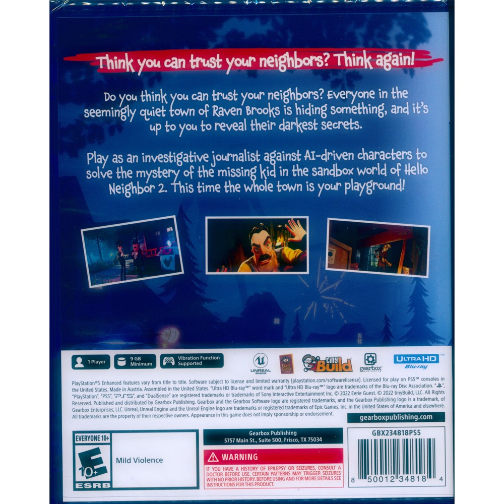 【一起玩】 PS5 你好 鄰居 2 中英日文美版 Hello Neighbor 2-細節圖3