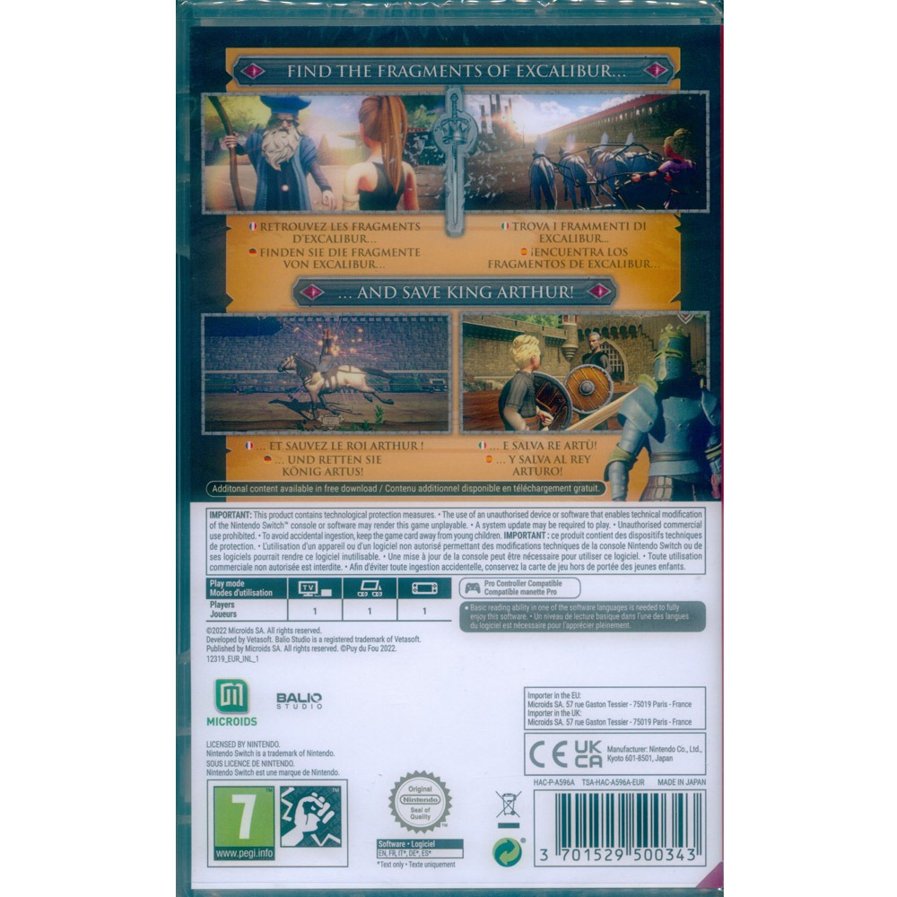【一起玩】 NS SWITCH 聖劍任務:狂人國 英文歐版 The Quest For Excalibur: Puy-細節圖3