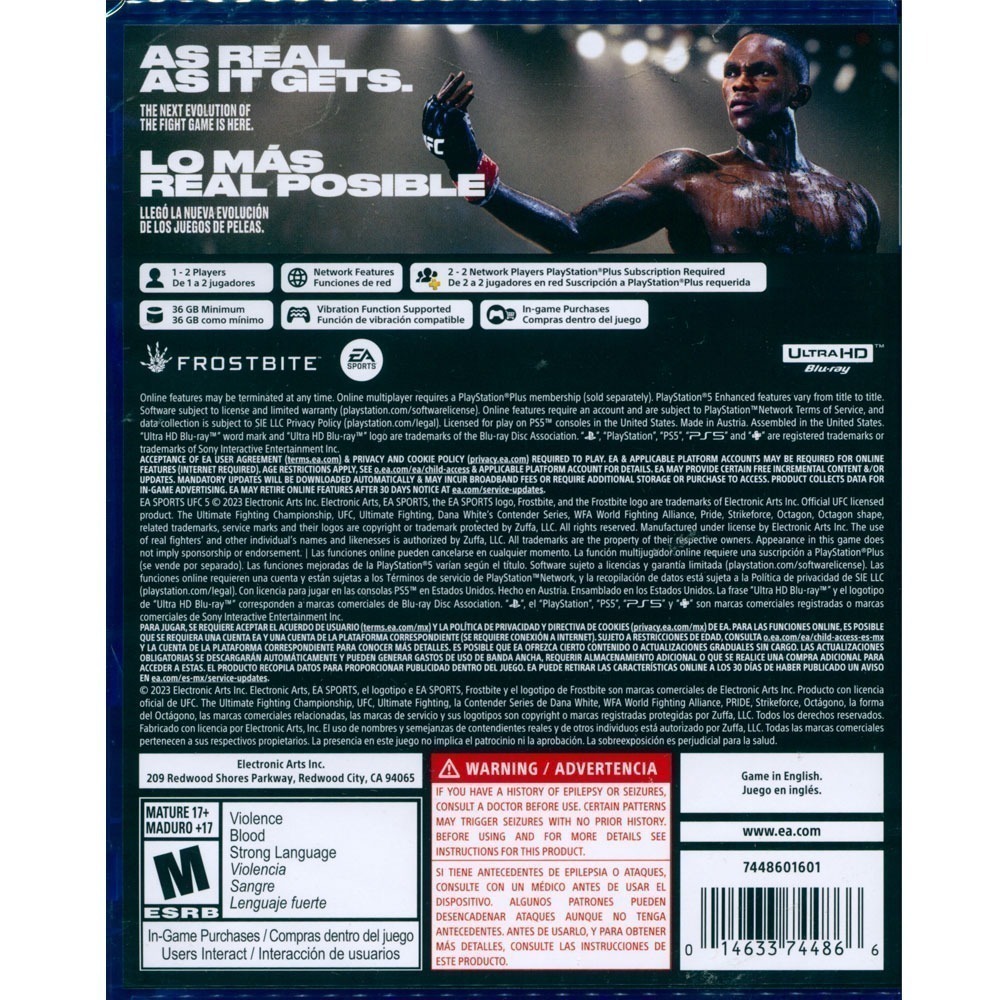【一起玩】PS5 UFC5 終極格鬥王者 5 中文版 EA SPORTS UFC 5-細節圖3
