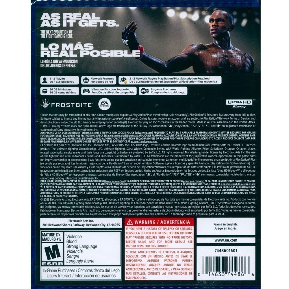 【一起玩】PS5 UFC5 終極格鬥王者 5 中文版 EA SPORTS UFC 5-細節圖3