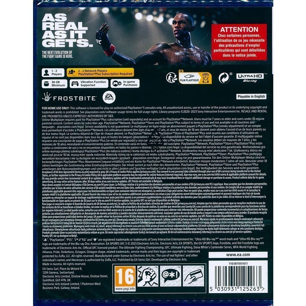 【一起玩】PS5 UFC5 終極格鬥王者 5 中文版 EA SPORTS UFC 5-細節圖5
