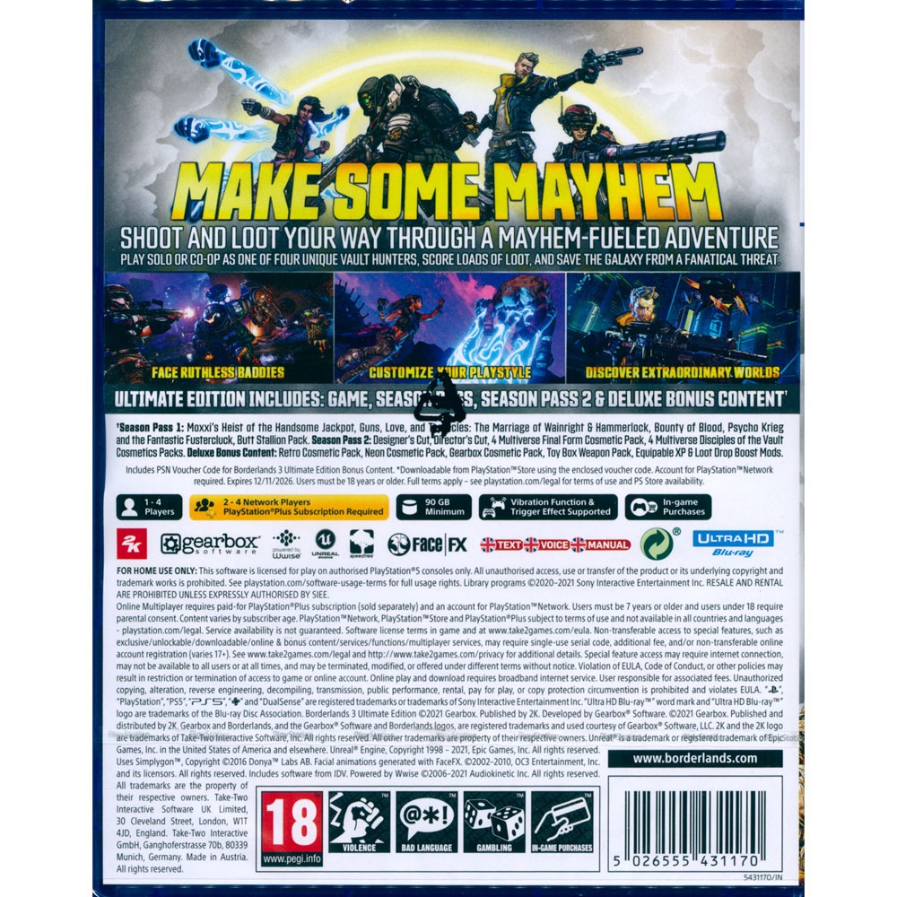 【一起玩】PS5 邊緣禁地3：終極版 中英日文歐版 Borderlands 3: Ultimate Edition-細節圖3