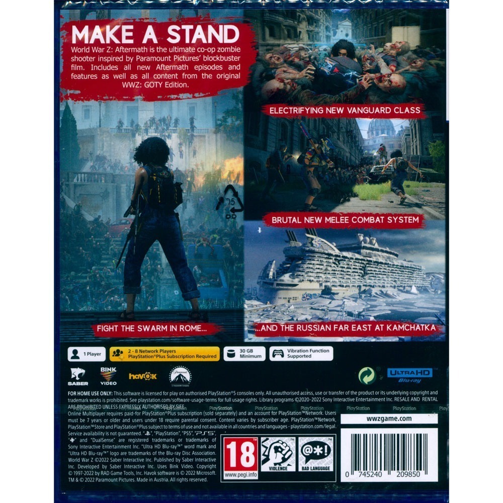 【一起玩】PS5 末日之戰：劫後餘生 中英文歐版 World War Z: Aftermath-細節圖3