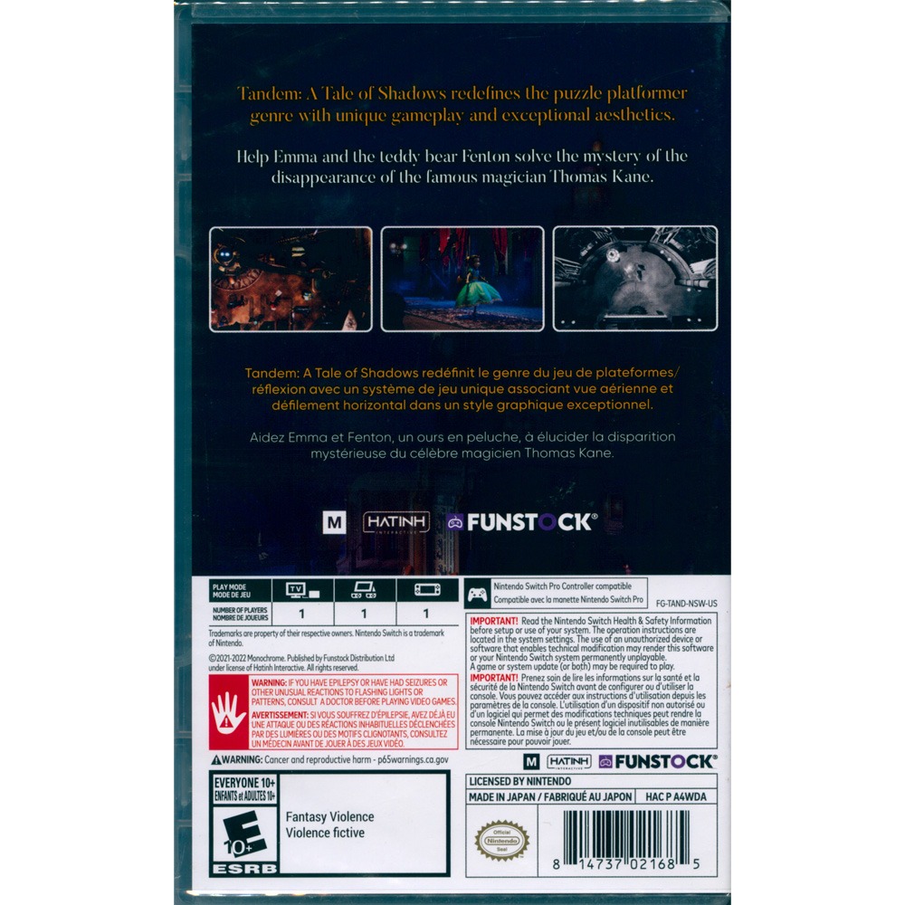 【一起玩】NS SWITCH 搭檔：暗影童話 中英日文美版 Tandem : A Tale of Shadows-細節圖3