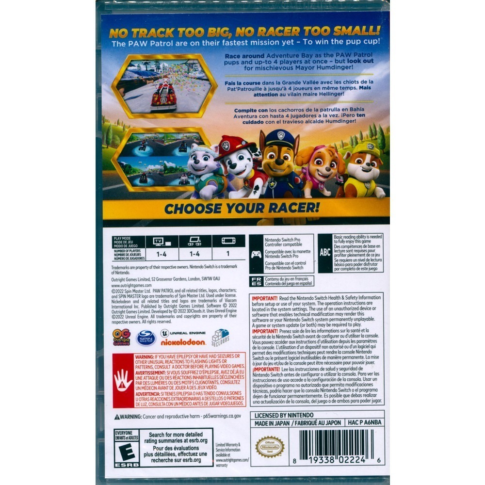 【一起玩】 NS SWITCH 汪汪隊立大功賽車：大獎賽 中文美版 PAW Patrol: Grand Prix-細節圖3
