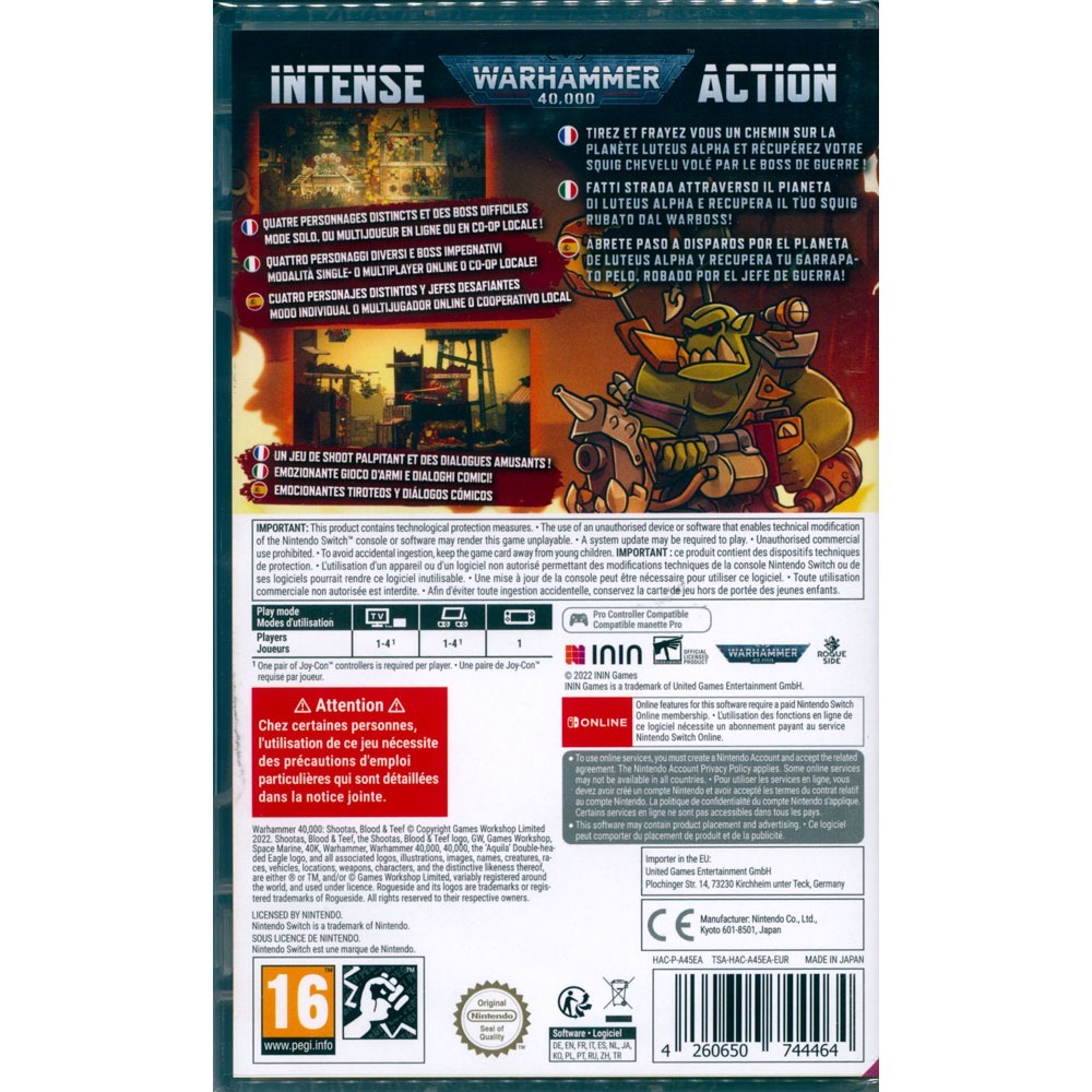 【一起玩】NS SWITCH 戰鎚 40K：射擊、血、TEEF 中英日文歐版 Warhammer 40,000-細節圖3