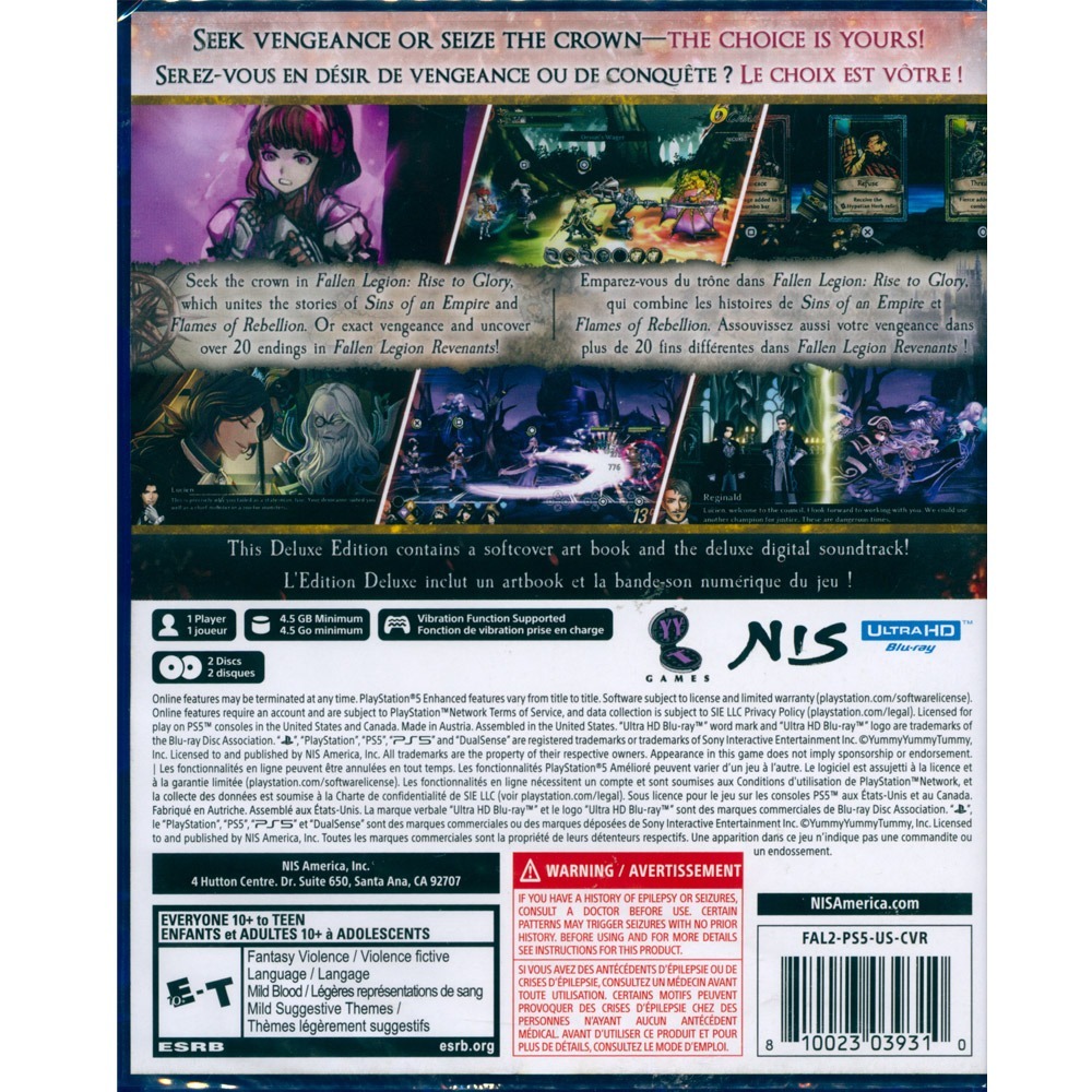 【一起玩】PS5 墮落軍團：榮光崛起 + 墮落軍團 亡靈歸途 豪華版 英文美版 Fallen Legion-細節圖3