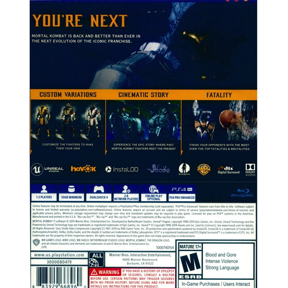 【一起玩】PS4 真人快打 11 中英文美版 Mortal Kombat 11 更新後有簡中字幕-細節圖3