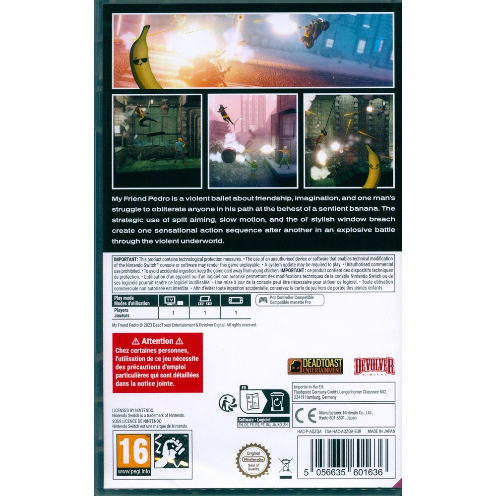 【一起玩】NS SWITCH 我的朋友佩德羅 中英日文歐版 My Friend Pedro-細節圖3