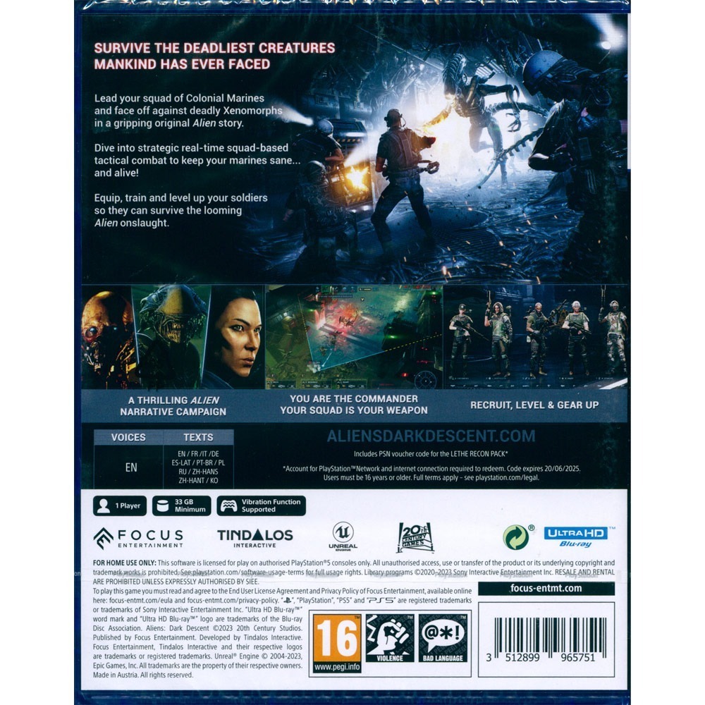 【一起玩】PS5 異形：黑暗血統 中英日文歐版 Aliens: Dark Descent-細節圖3