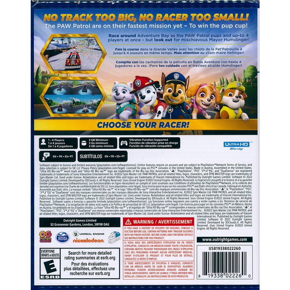 【一起玩】PS5 汪汪隊立大功賽車：大獎賽 中文美版 PAW Patrol: Grand Prix-細節圖3
